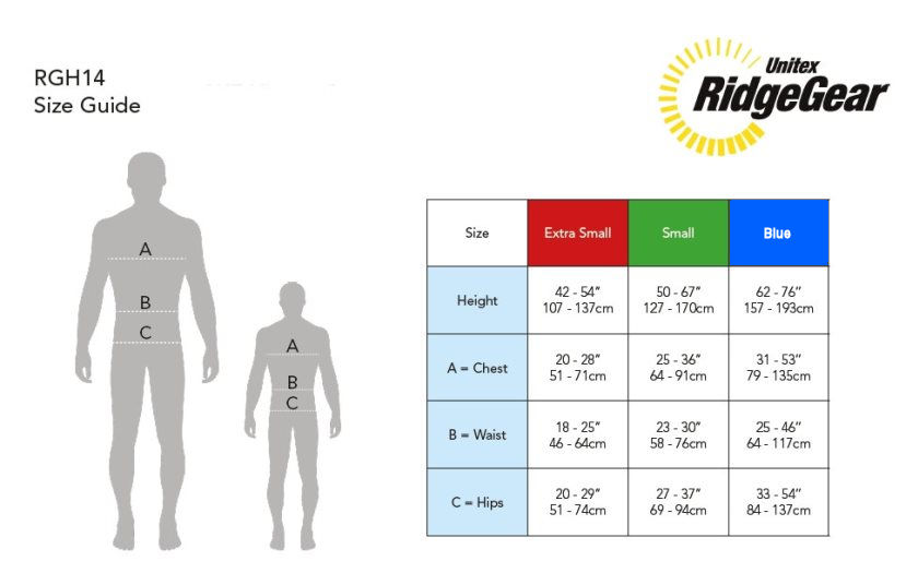 Ridgegear RGH14 Harness Sizing